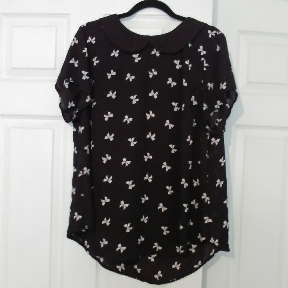 Plus Size Bow Blouse